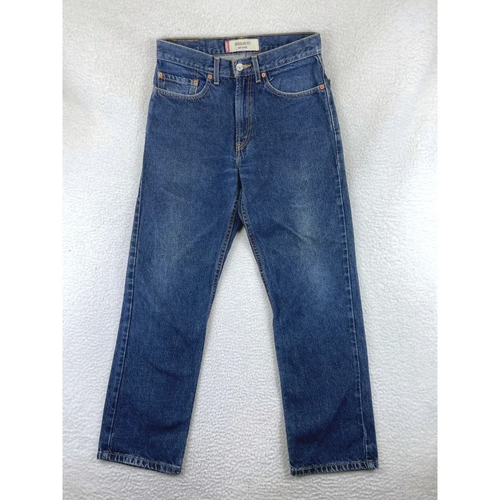 Levis 505 Regular Fit Jeans Mens 31x30 Medium Wash Denim Straight Leg Casual